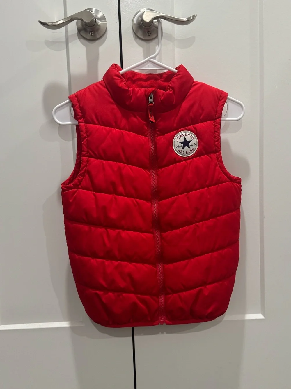 Converse Red Quilted Puffer Vest